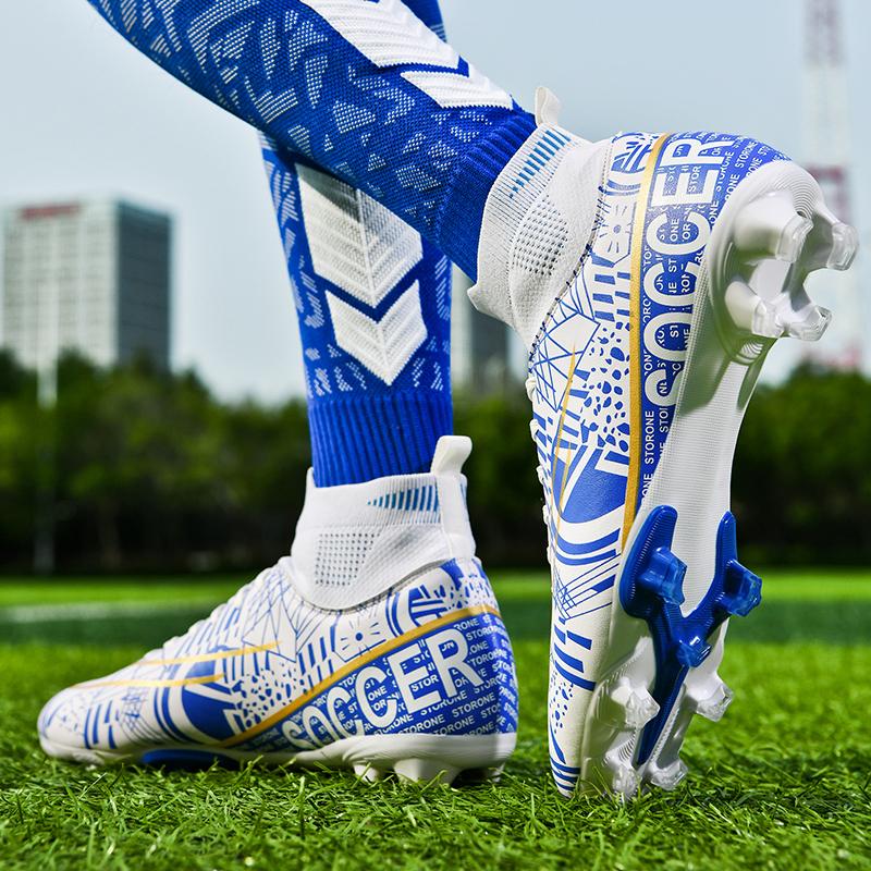 LSYAAAAA giày bóng đá nam cao trên FG/TF chống trượt cỏ đào tạo giày trẻ em bóng đá futsal giày thể thao trẻ em 2023 mới
