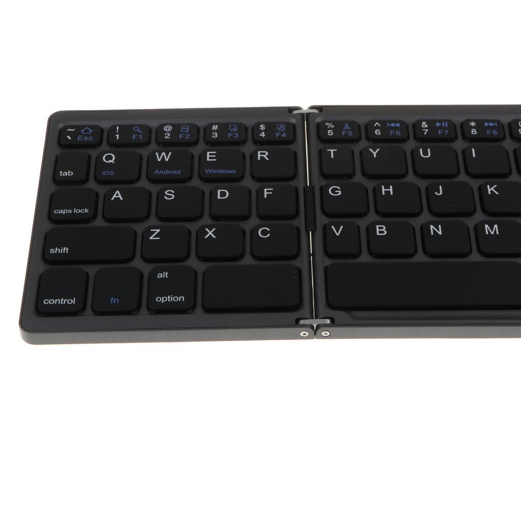 Portable Wireless Folding Keyboard Bluetooth 3.0 Foldable Touchpad black