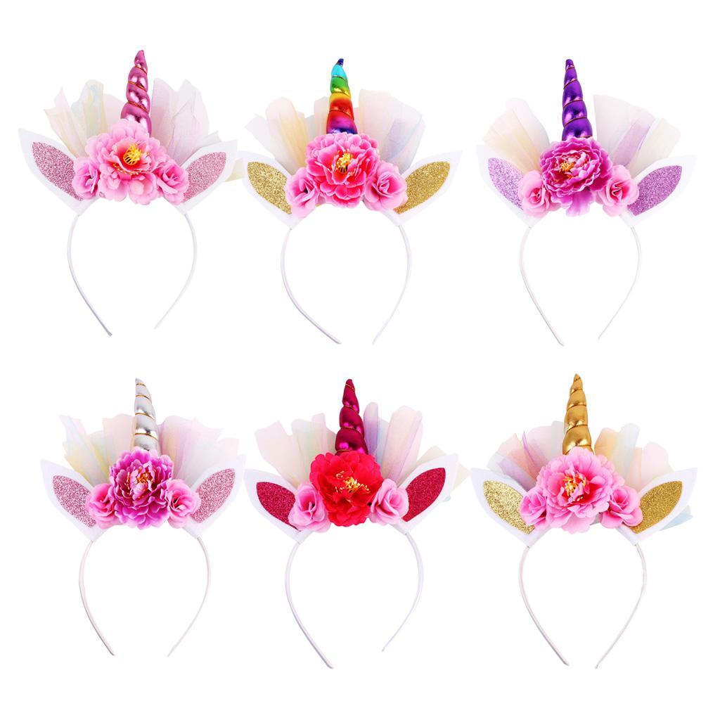 Unicorn Kids Girls Hair Hoop Hair Clips Party Hair Accessories