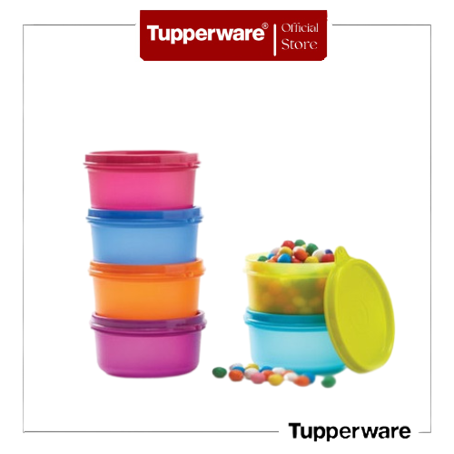 Bộ Tupperware 6 hộp bảo quản thực phẩm Colorful Small Server 200ml - Hàng Chính Hãng