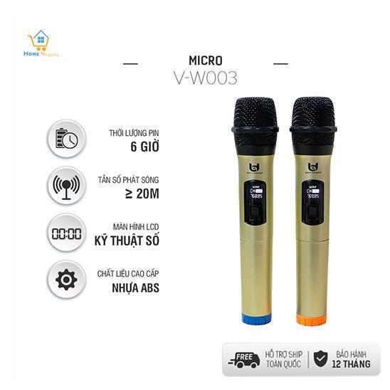 Micro karaoke không dây BEST SOUND W-003 Hàng Chính Hãng bảo hành 12 tháng