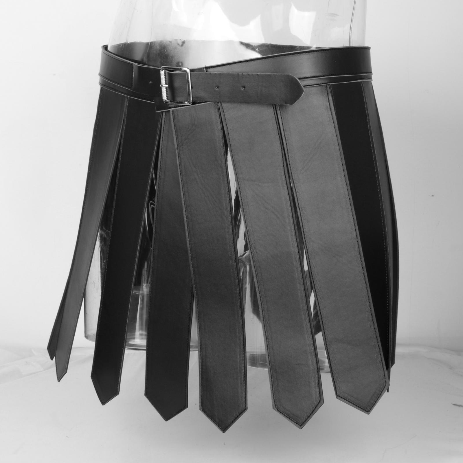 Roman  Skirt Roman Soldier Costume Decor Festive with Belt Costume Nightclub Rave Party PU Medieval Belt Skirts