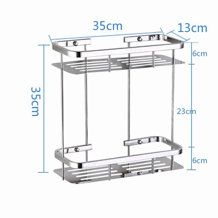KỆ THẲNG 2 TẦNG INOX DÀY/Kệ góc đa năng nhà tắm inox 304 2 tầng tiện nghi cao cấp bề mặt bóng