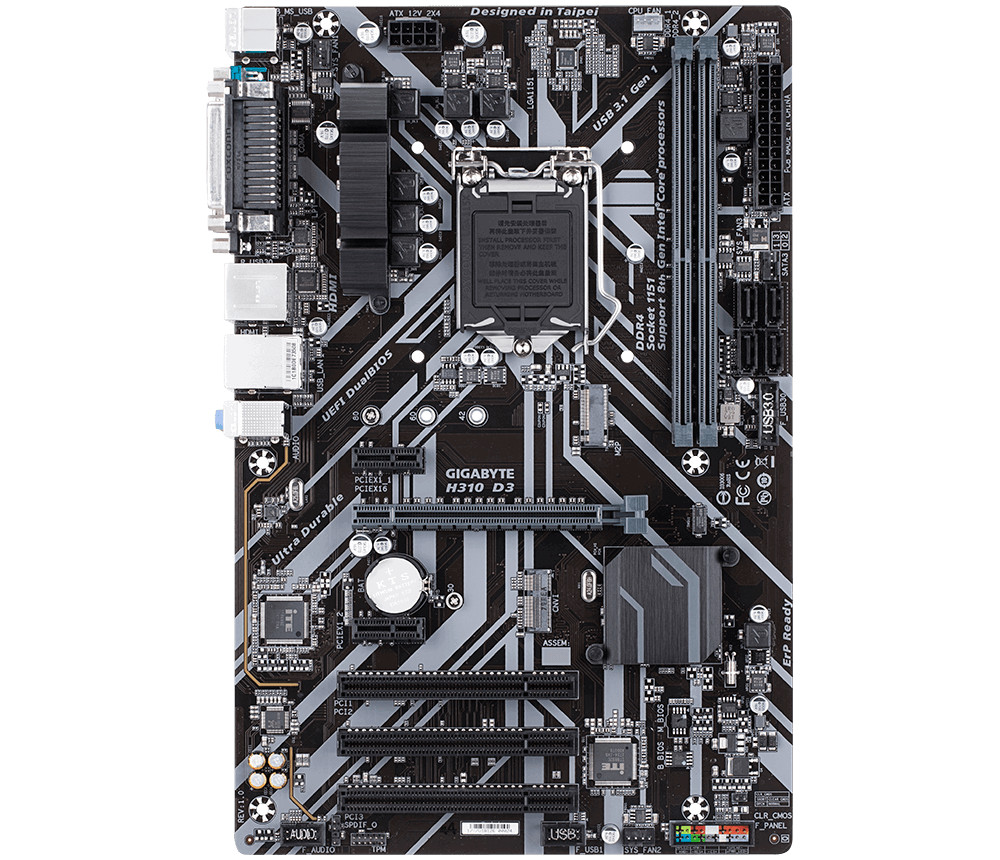 Bo Mạch Chủ Mainboard GIGABYTE H310-D3 (SK1151) - Hàng Chính Hãng