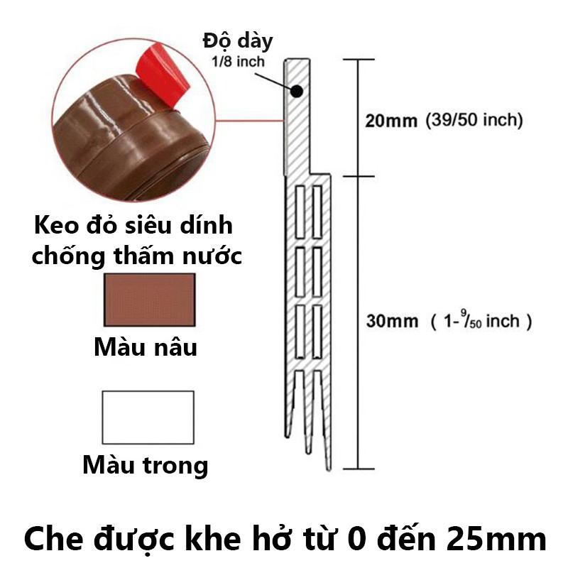 Ron dán chân cửa loại dày 5mm chống khói bụi, côn trùng, tiếng ồn