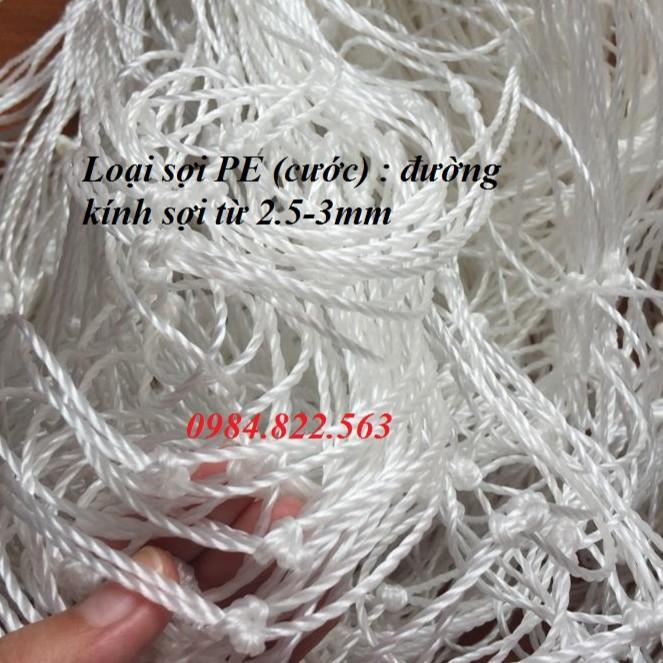 Lưới Bóng Đá Sân Trung 7 Người Hình Hộp KT 6m x 2.2 x 1.2m x 1.2m
