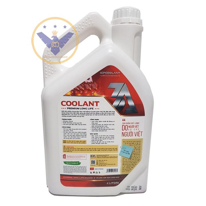 Nước làm mát động cơ ô tô màu đỏ 3A Premium Longlife Coolant 4L