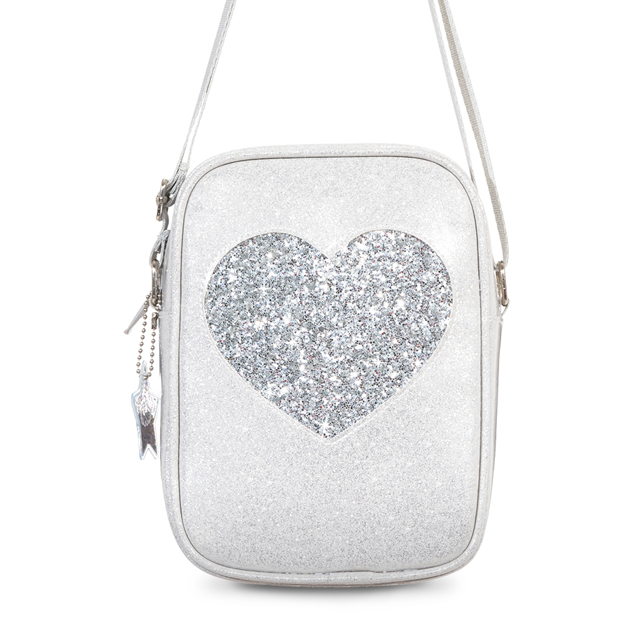 Túi đeo chéo thời trang SPARKLE-Si Xám CLEVERHIPPO HEART/CRH2101/SILVER/SPARKLE20