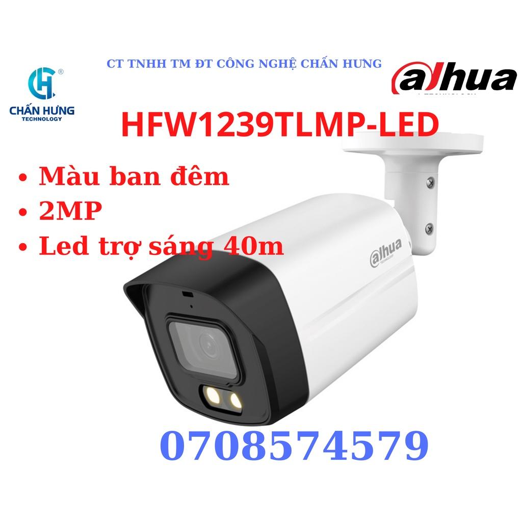 Camera Analog DAHUA DH-HAC-HFW1239TLMP-LED-2MP Full Color - Hàng chính hãng