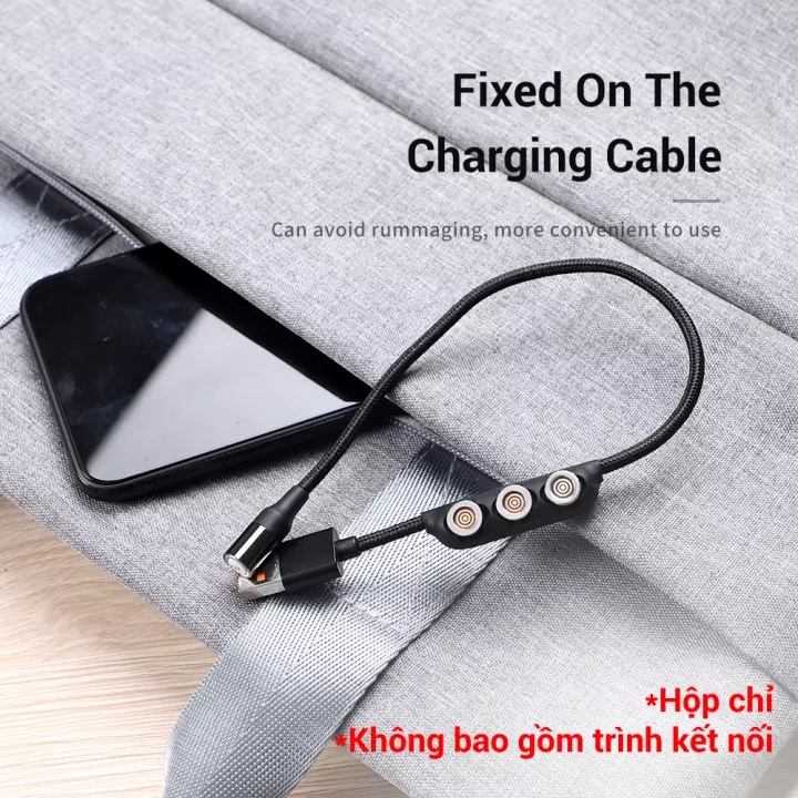 [HÀNG CHÍNH HÃNG] Hộp Đựng Đầu Cắm Nam Châm TOPK L34 - Micro, USB Loại C, IPHONE (Không Bao Gồm Đầu Nối) - INTL - Phân phối bởi TOPK VIỆT NAM