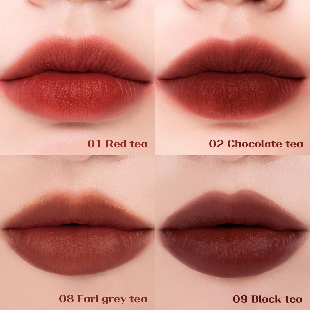 [NEW-Ver 2] Son kem lì trà sữa, lâu trôi, Hàn Quốc Romand Milk Tea Velvet Tint