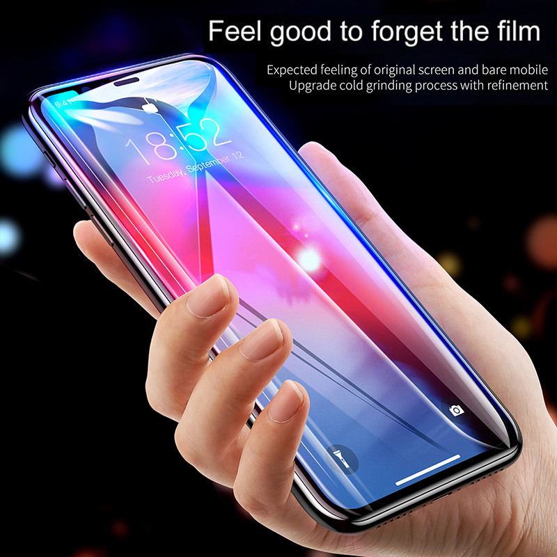 Miếng dán kính cường lực Full 3D Baseus cho iPhone XR (mỏng 0.3mm, Full màn 3D, Phủ Nano) - Hàng chính hãng