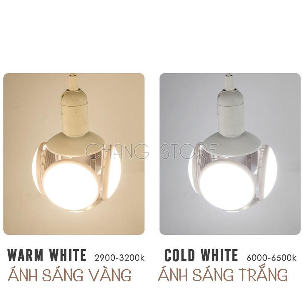 Đèn LED tích điện năng lượng mặt trời 5 chế độ hình 4 cánh hoa đuôi E27 có thể đóng mở