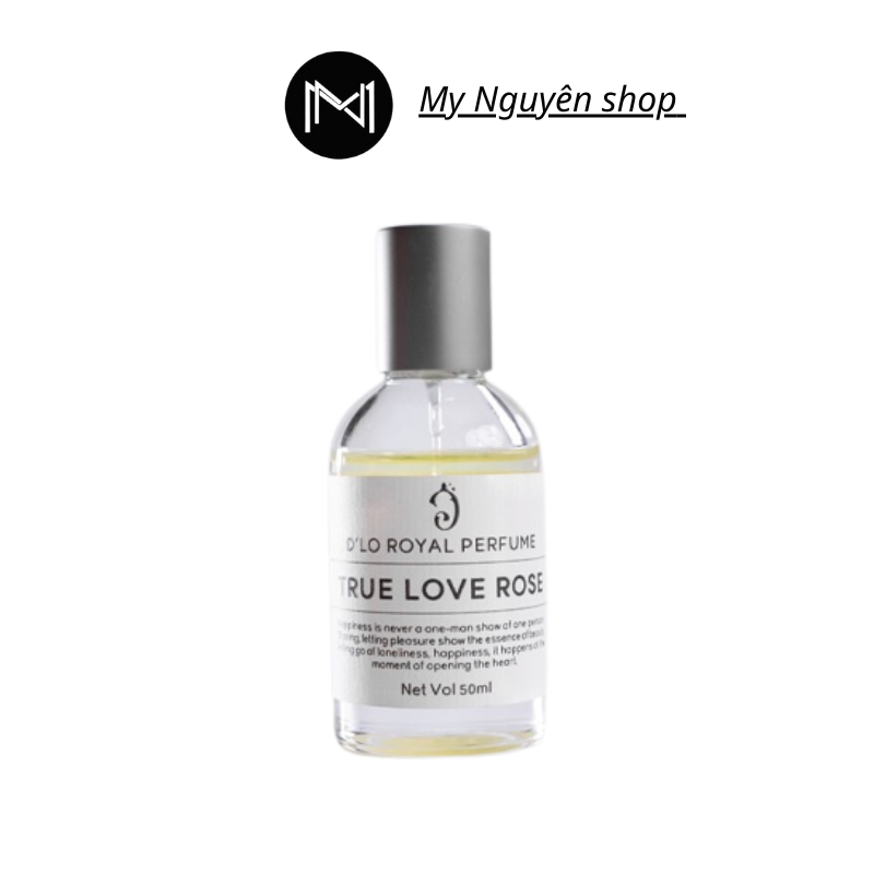 Tinh dầu nước hoa nữ D'lO 31 TRUE LOVE ROSE 50ML - Mùi hương của những nàng thơ gen Z nhẹ nhàng, lôi cuốn | DLO 31