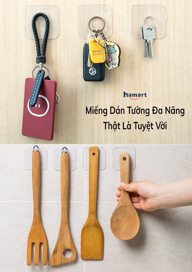 Miếng Keo Acrylic Siêu Dính 2 mặt Trong Suốt 2 Lớp Keo Dày 1.5mm Dán Tường Chống Thấm Nước Tiện Lợi