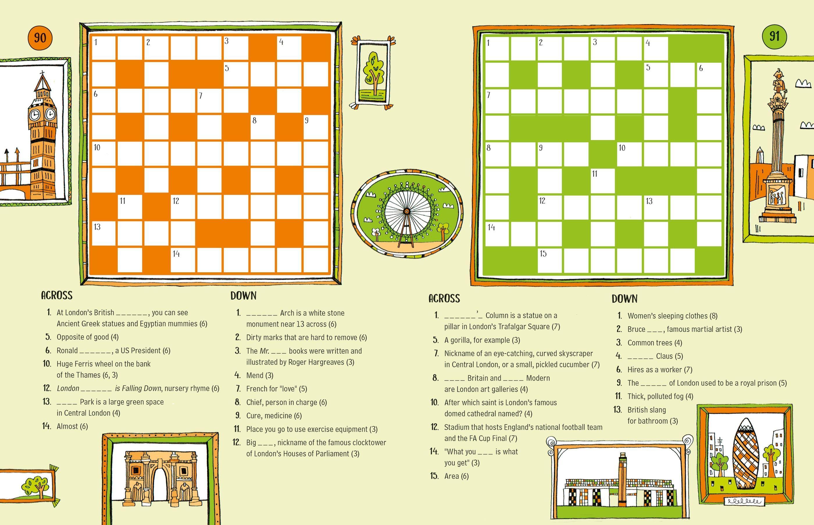 Sách ngoại văn: 100 Childrens Crosswords: Travel