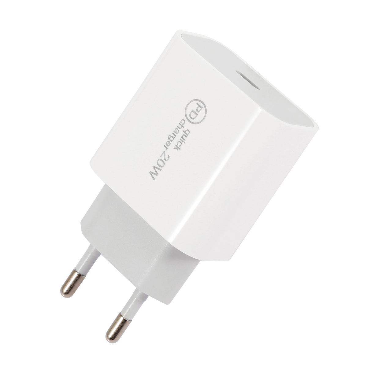 Đầu sạc du lịch 20w kiểu PD mới nhất Bộ sạc điện thoại di động 20WPD đầu sạc nhanh Quy định của Châu Âu, quy định của Mỹ và quy định của Anh
