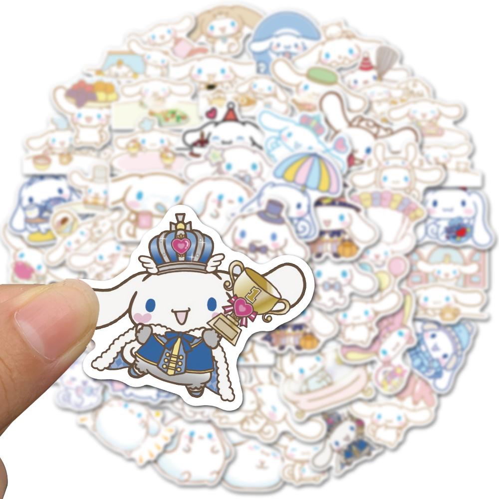 Sticker chó cinnamoroll hoạt hình cute trang trí mũ bảo hiểm, guitar, ukulele, điện thoại, sổ tay, laptop-mẫu S18