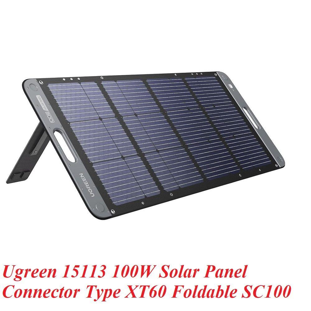 Ugreen UG15113SC100TK 100W chuẩn cắm kết nối Type XT60 Tấm panel năng lượng mặt trời có thể xếp gọn dùng cho trạm sạc 600w 1200w 2200w Gs600 gs1200 - HÀNG CHÍNH HÃNG