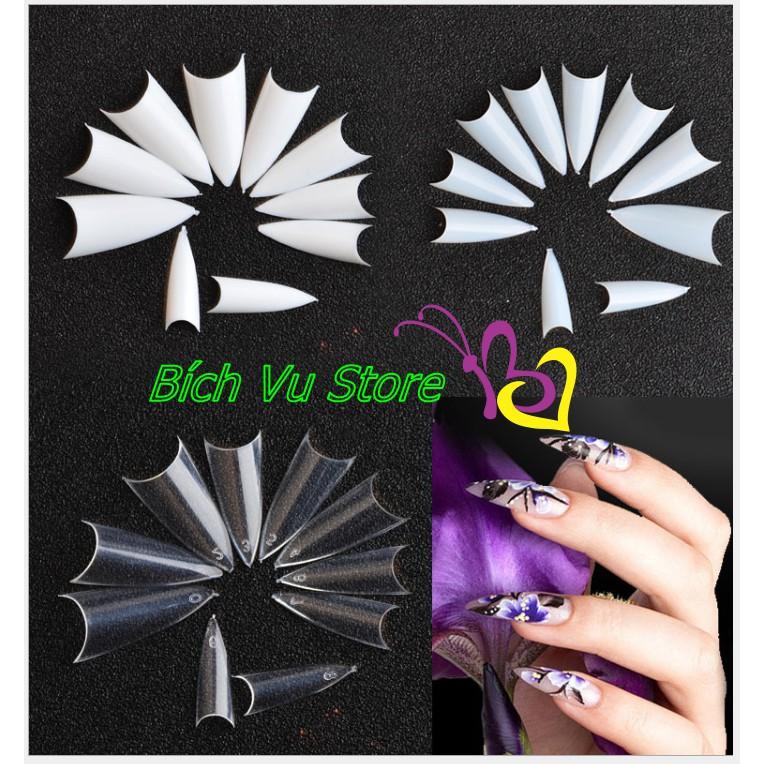 100 cái móng tip, nối nhọn | 10size/bich