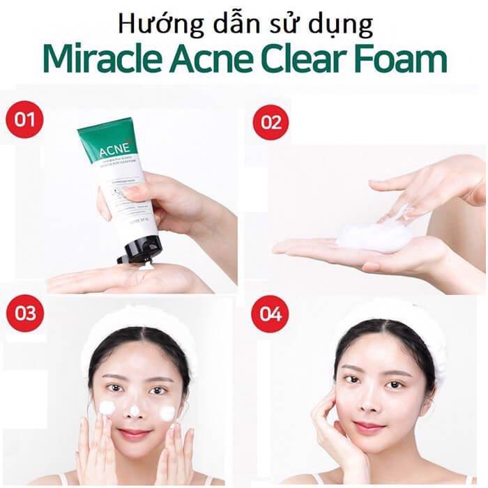Sữa Rửa Mặt Cho Da Mụn Some By Mi AHA-BHA-PHA 30 Days Miracle Acne Clear Foam 100ml