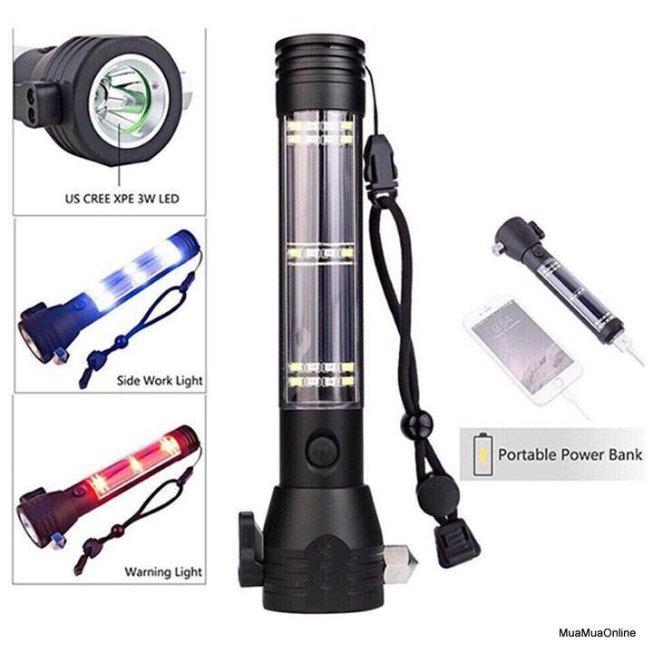 Đèn Pin 11 Chức Năng Solar Power Flashlight FREESHIP TP'S