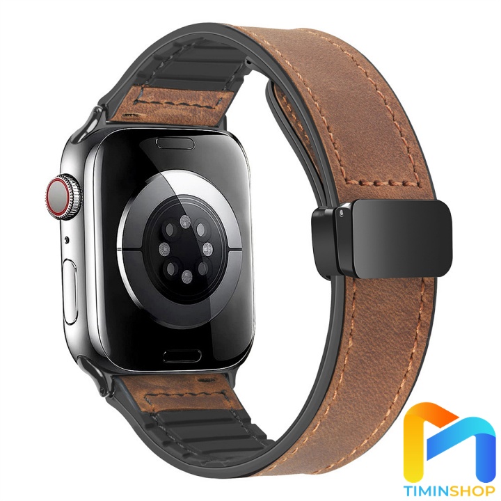 Dây da cho Apple Watch series 9/ 8/ 7/ 6/ 5/ 4/ 3/ SE/ Ultra/ Ultra 2 (DD)