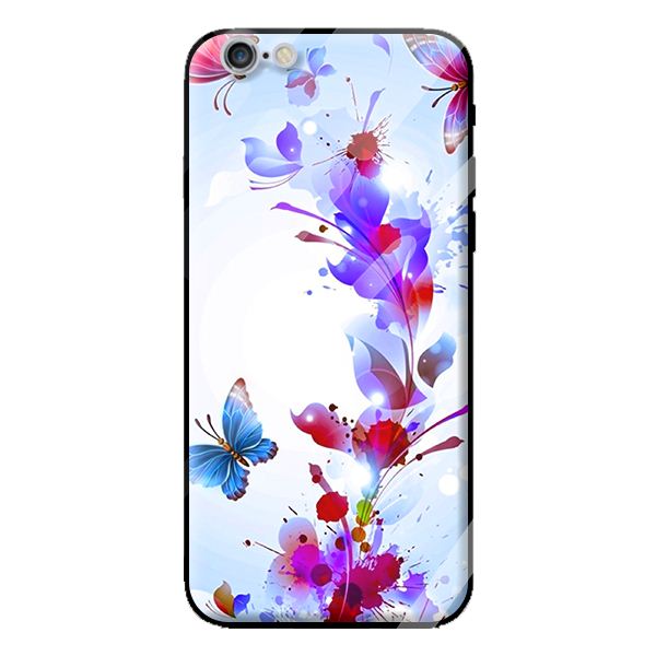 Ốp kính cường lực cho iPhone 6s Plus mẫu BƯỚM ĐẸP 1 - Hàng chính hãng