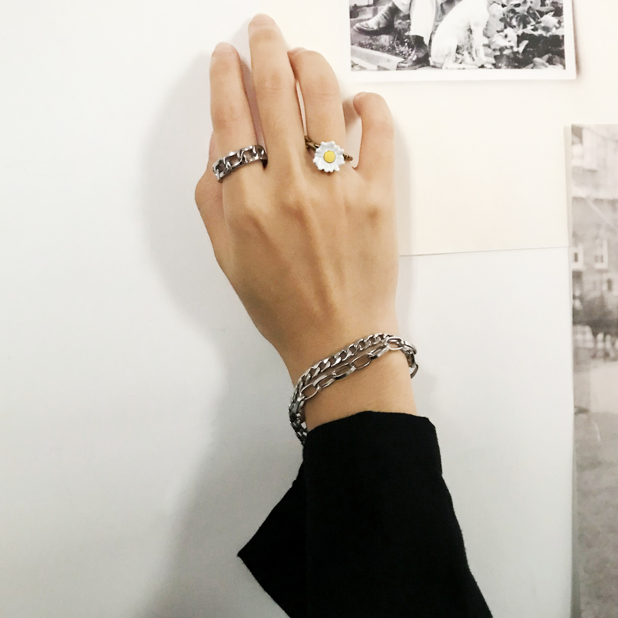 Lắc tay 2 tầng unisex cá tính độc đáo