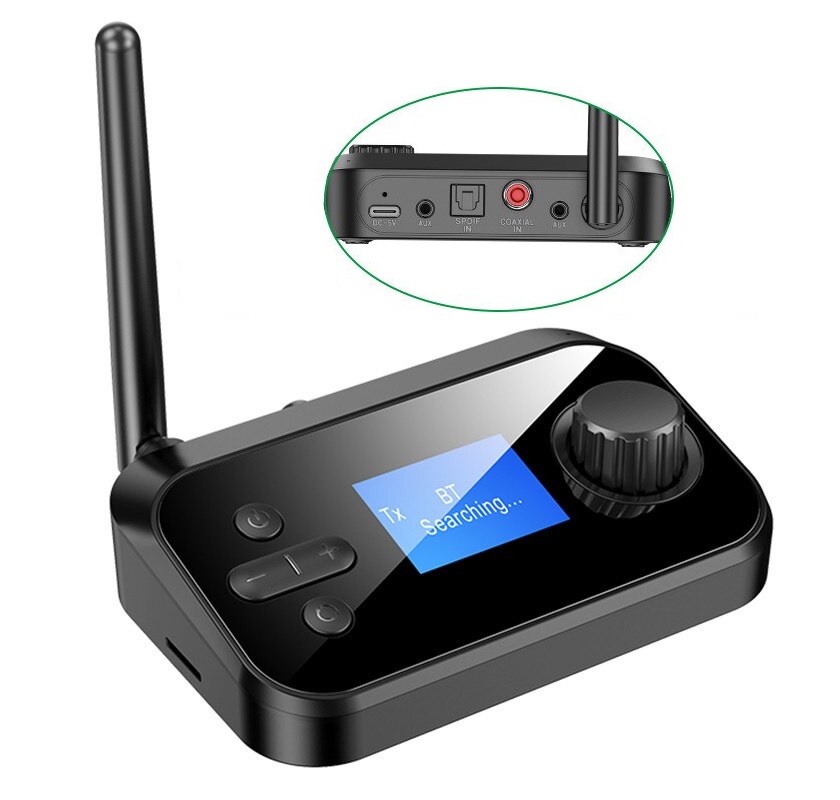 SOAIY Bộ Thu Phát Âm Thanh Bluetooth 5.0 C41 (Hỗ Trợ Cổng Optical) - Hàng Nhập Khẩu