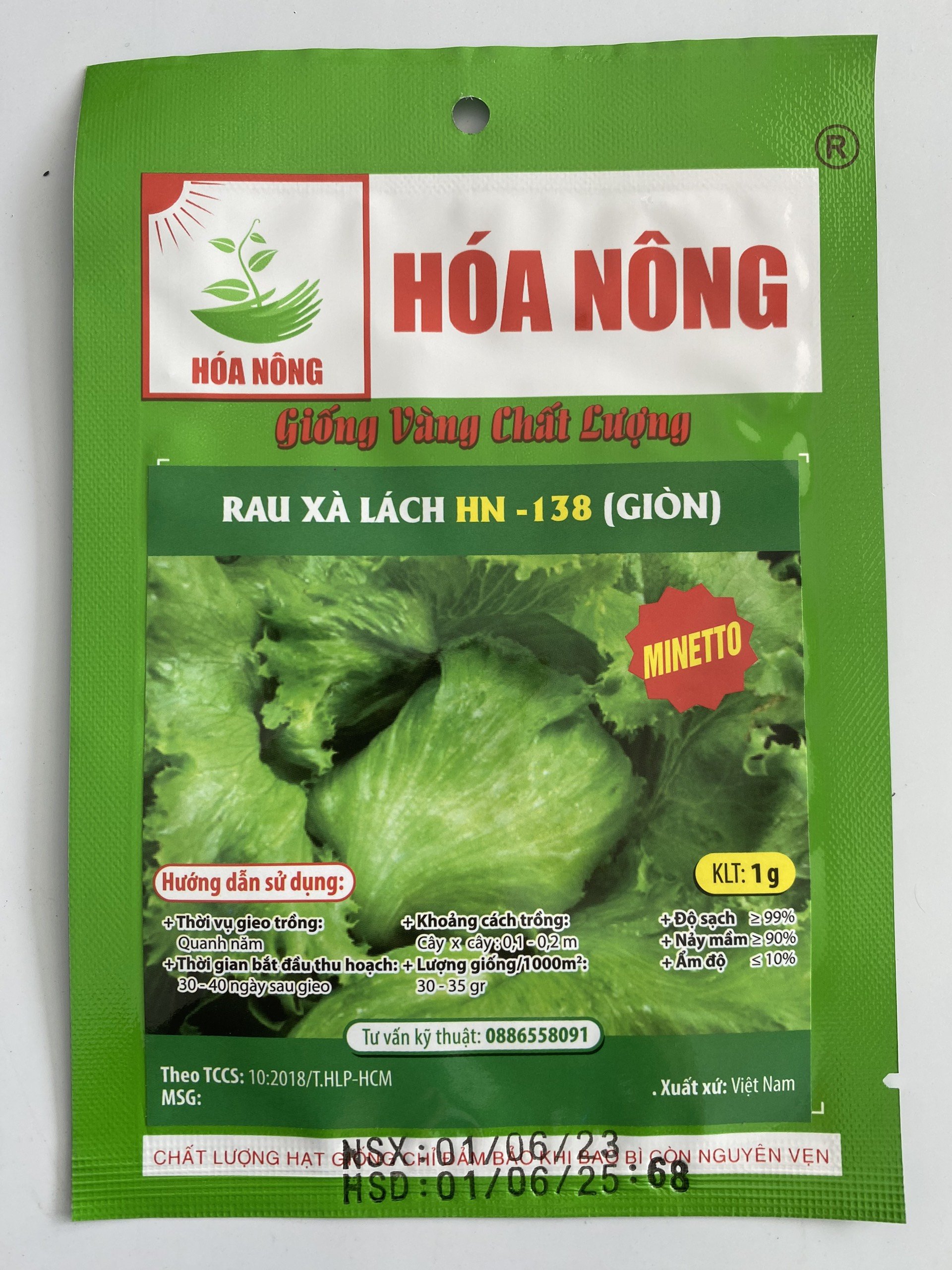 Hạt giống Xà Lách Giòn HN-138 | Hạt Giống | gói 1gr