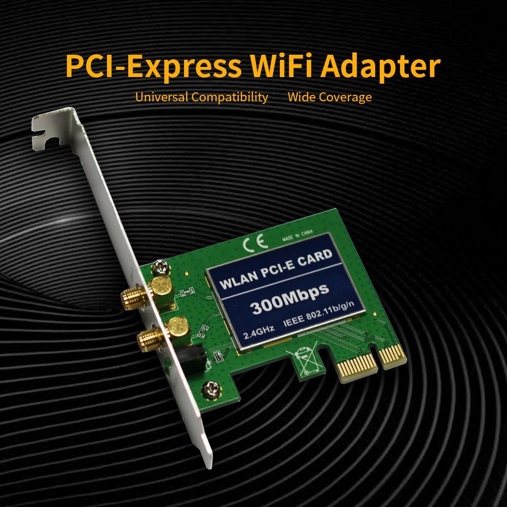 Bộ điều hợp WiFi PCI-Express  2.4G tốc độ 300Mbps