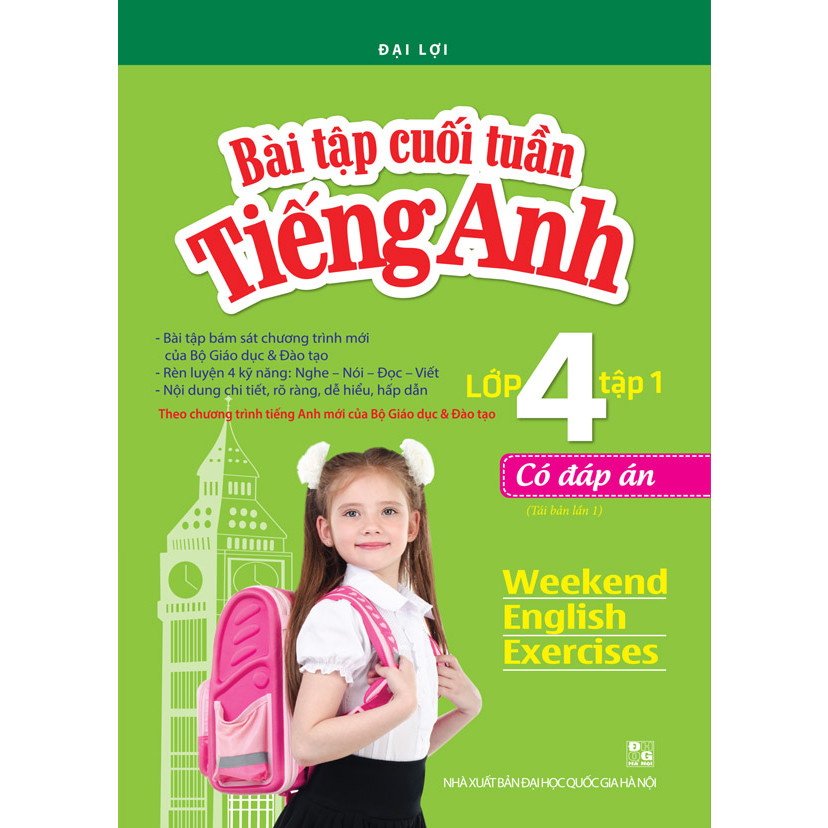 Bài Tập Cuối Tuần Tiếng Anh Lớp 4 Tập 1 - Có Đáp Án (Tái Bản Lần 1-2020)