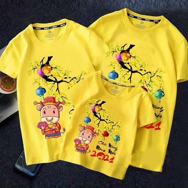 Áo thun gia đình Tết Tân Sửu