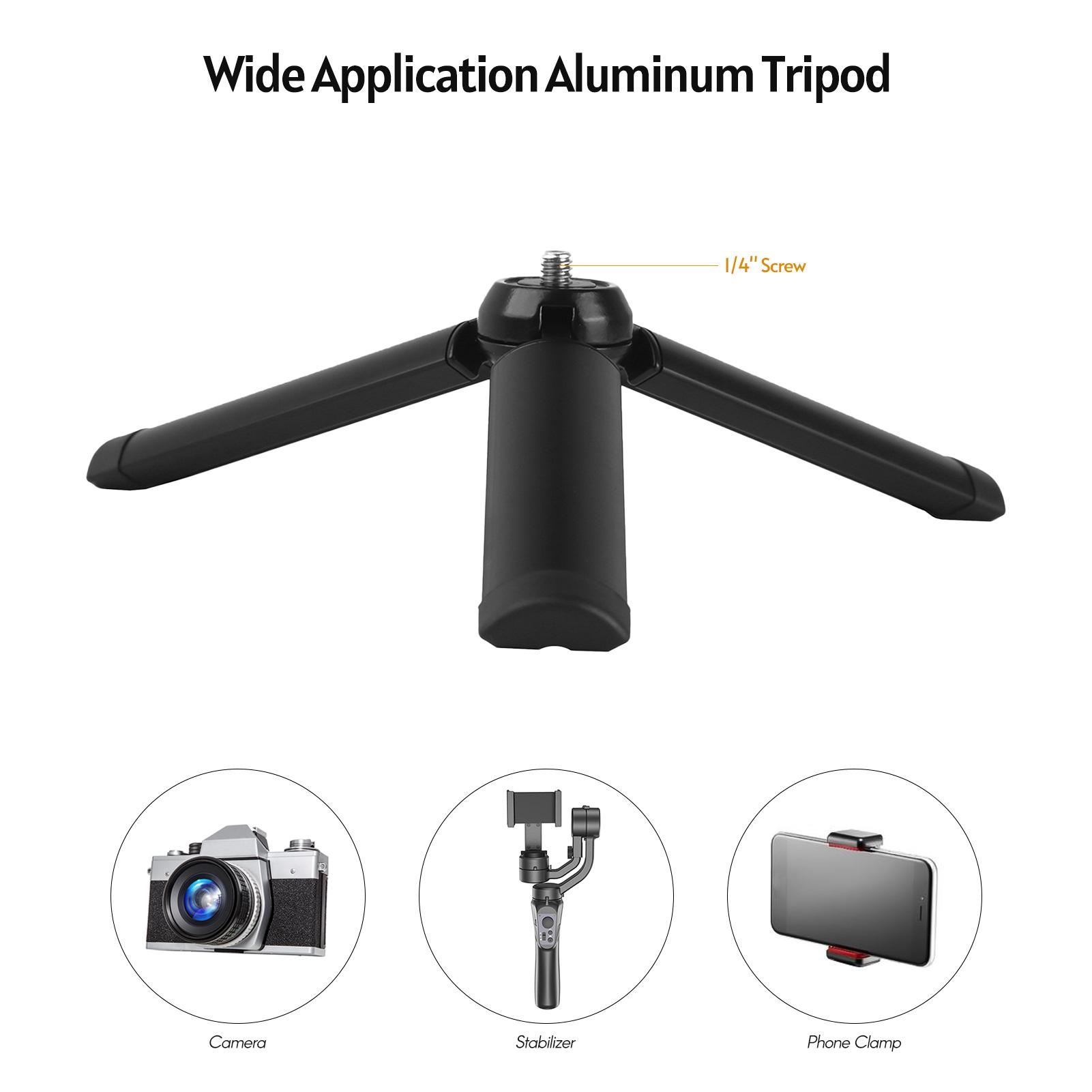 Chân máy để bàn bằng nhôm 5cm với Giao diện 1/4-inch đa năng cho Máy ảnh DSLR SLR