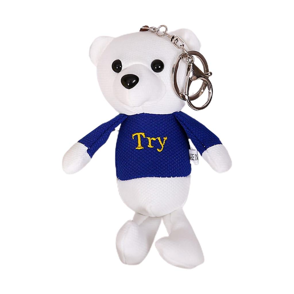 Cute Key Pendant Cartoon Bear Plush Pendant Decorative for Decoration