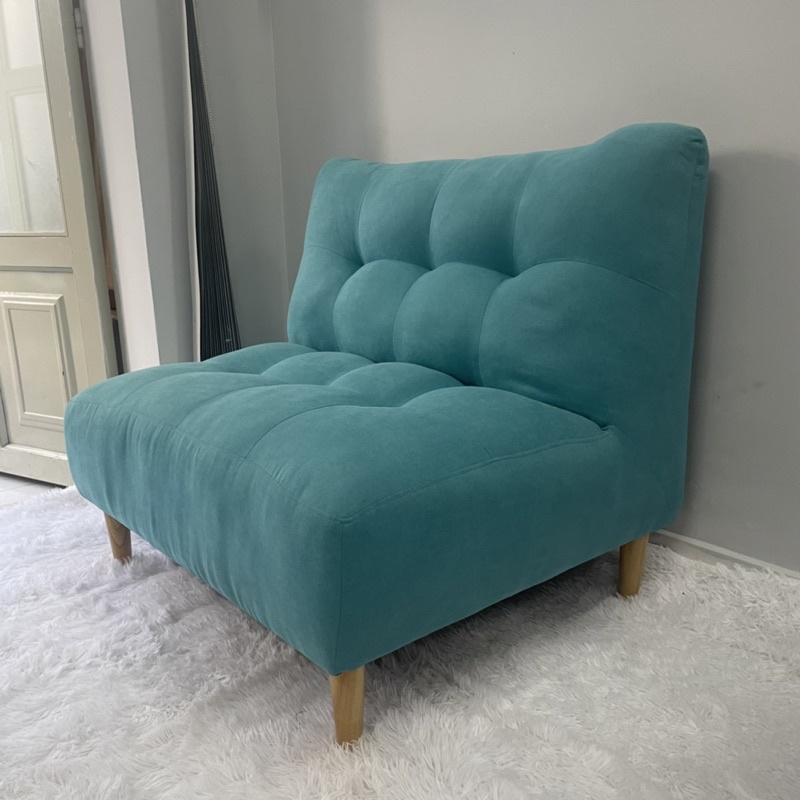 Sofa Tamy - Ghế Sofa Mini Giá Tại Kho - Ghế Phòng Ngủ Nhỏ Xinh Một Người Ngồi Vải Màu Xanh