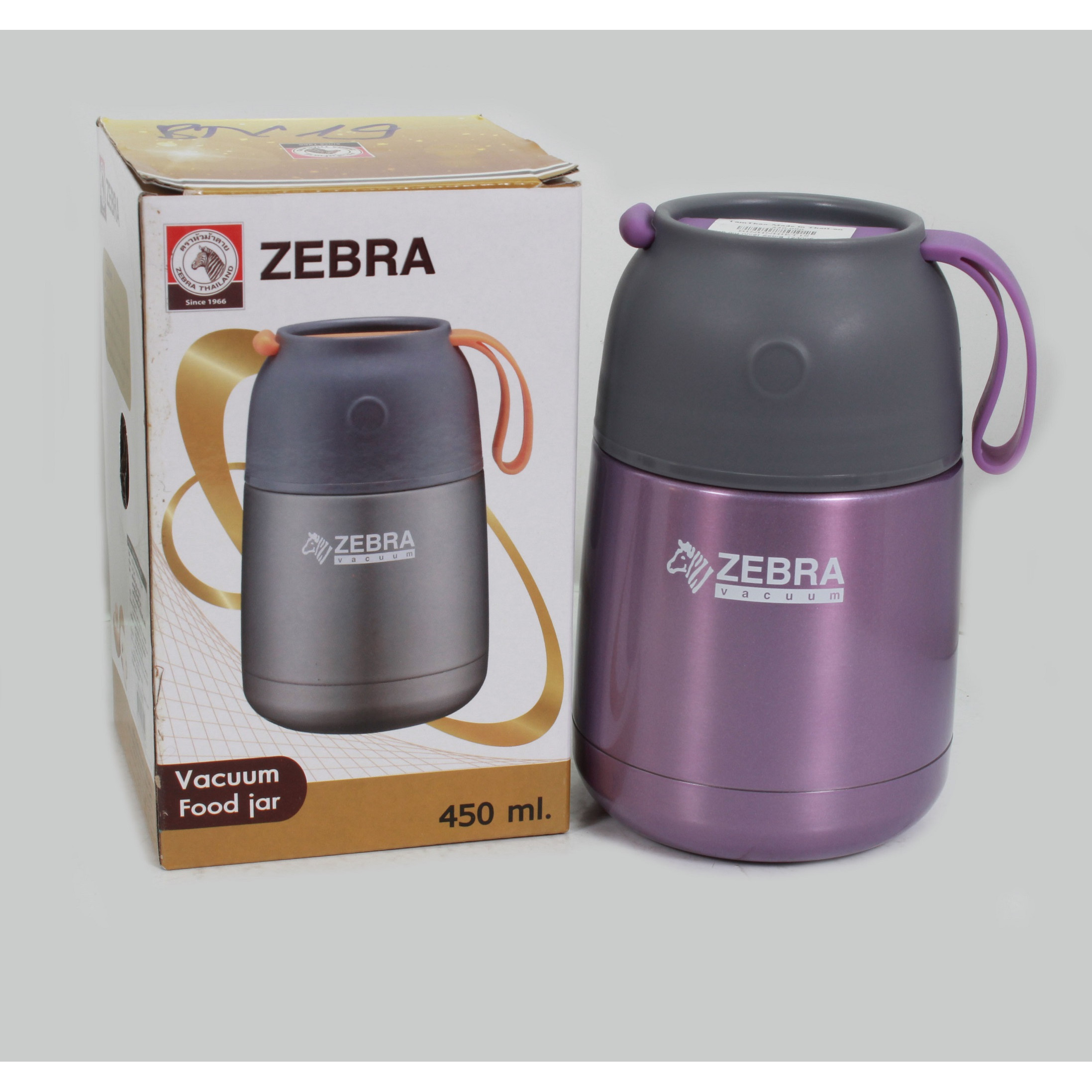 Bình ủ cháo giữ nhiệt zebra Thái Lan 450ml 123005-inox 304