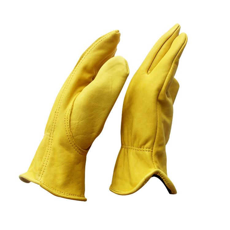 Găng tay làm việc bằng da bò hạt cho nam nữ size:M