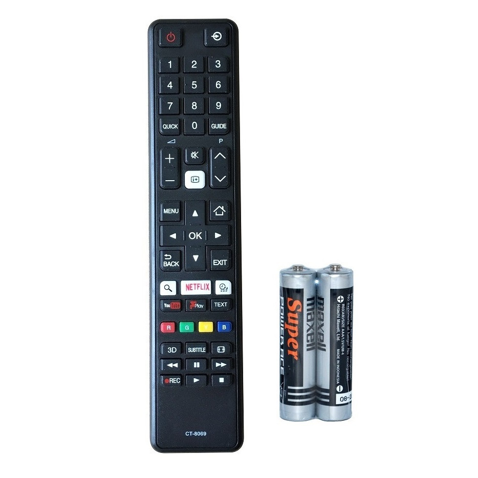 Remote Điều Khiển Dành Cho Smart TV, Internet TV Toshiba CT-8069 Grade A+ (Kèm Pin AAA Maxell)