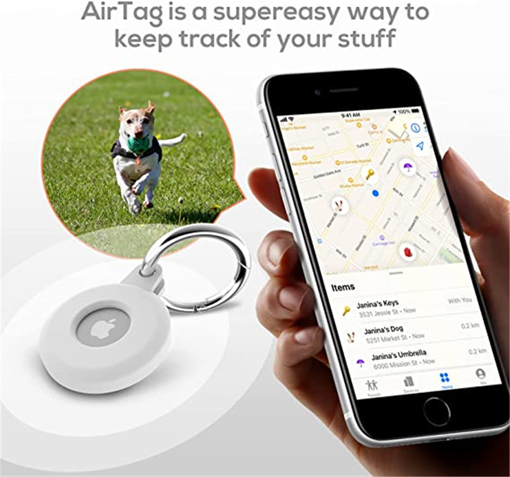 Bao Case Vỏ Bảo Vệ Silicone TPU Kiểu Tròn cho Apple AirTag