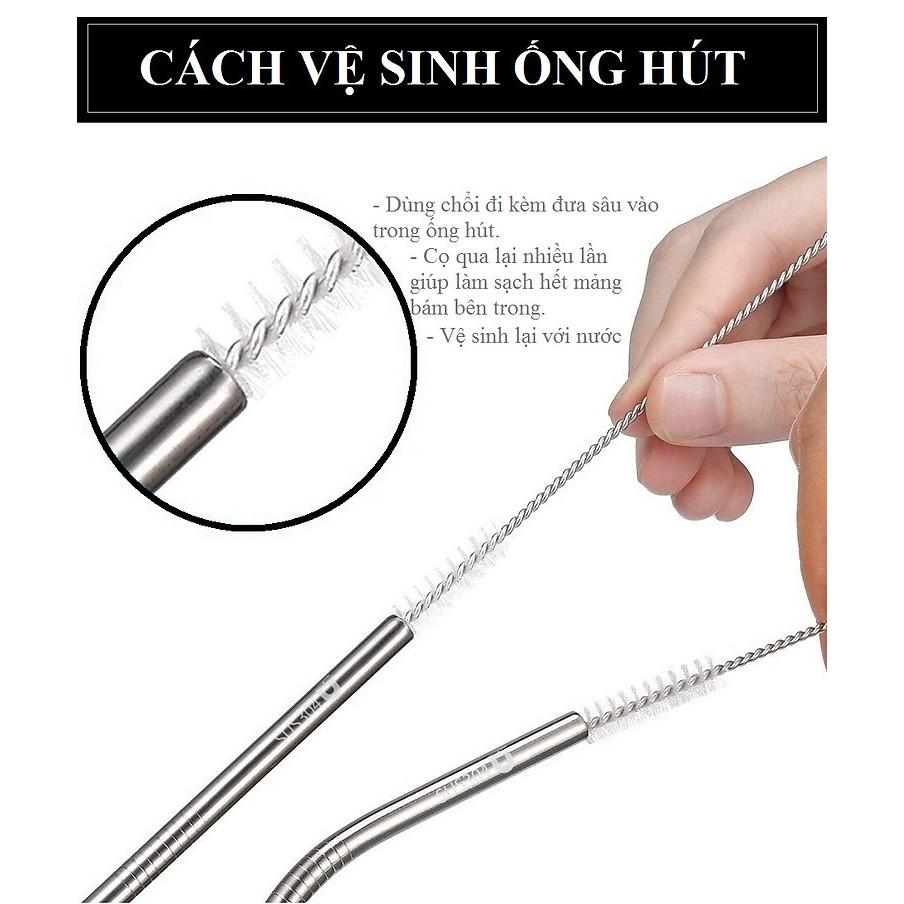 Ống hút inox 4 ống 1 vỉ