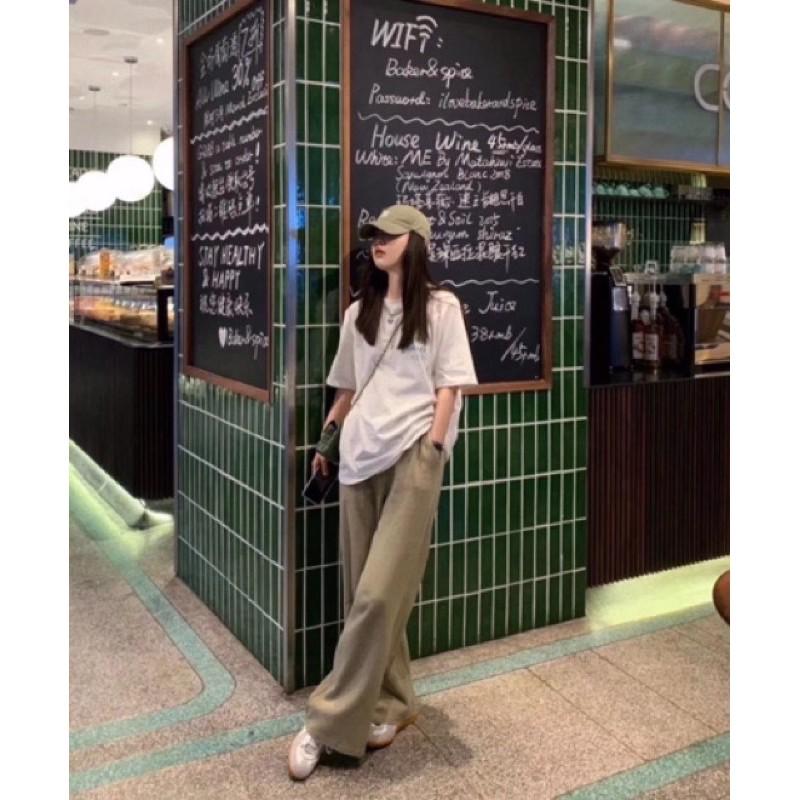 Quần ống suông, ống rộng, Quần Culottes tăm lạnh chuẩn 100% Quảng châu 4 màu dễ phối đồ