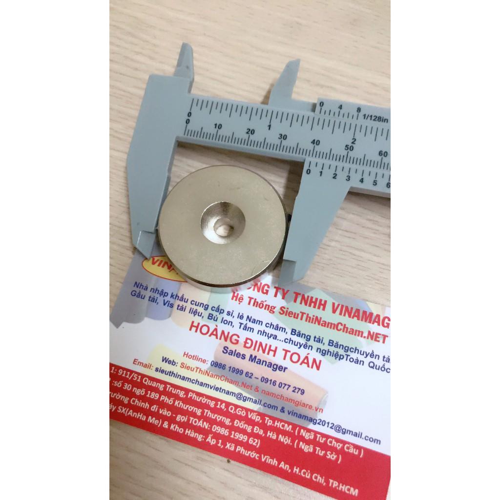 Nam châm 40x10mm có lỗ, nam châm đất hiếm có lực hút mạnh