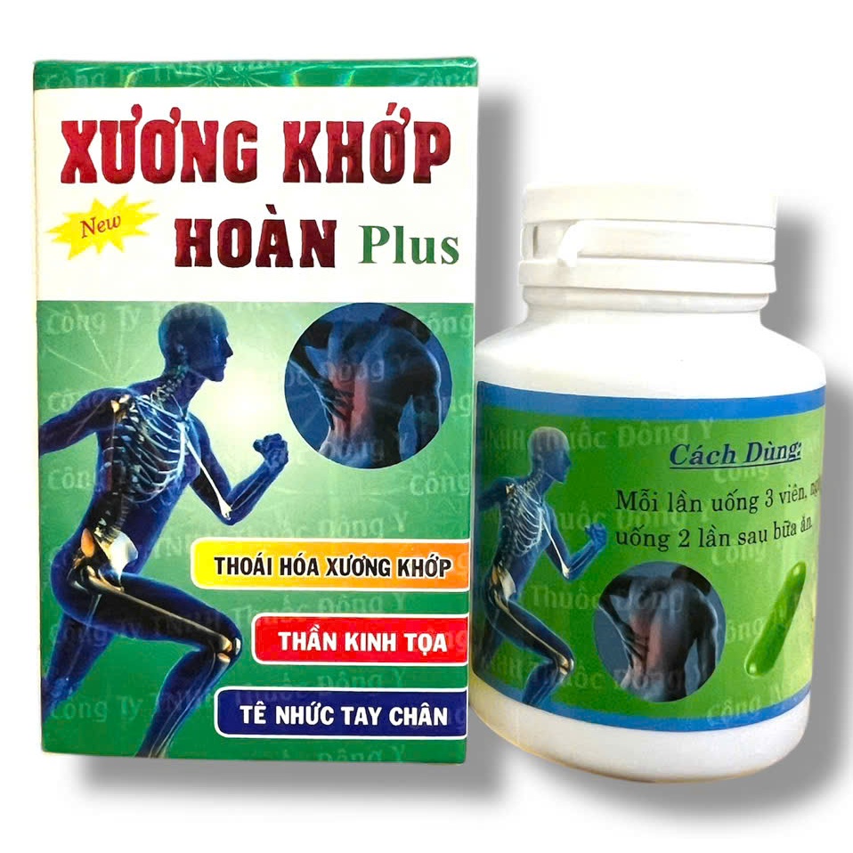 Viên uống đau nhức xương khớp Xương khớp hoàn Plus xuất xứ Việt Nam - Hộp 40 viên - Mã số 2126