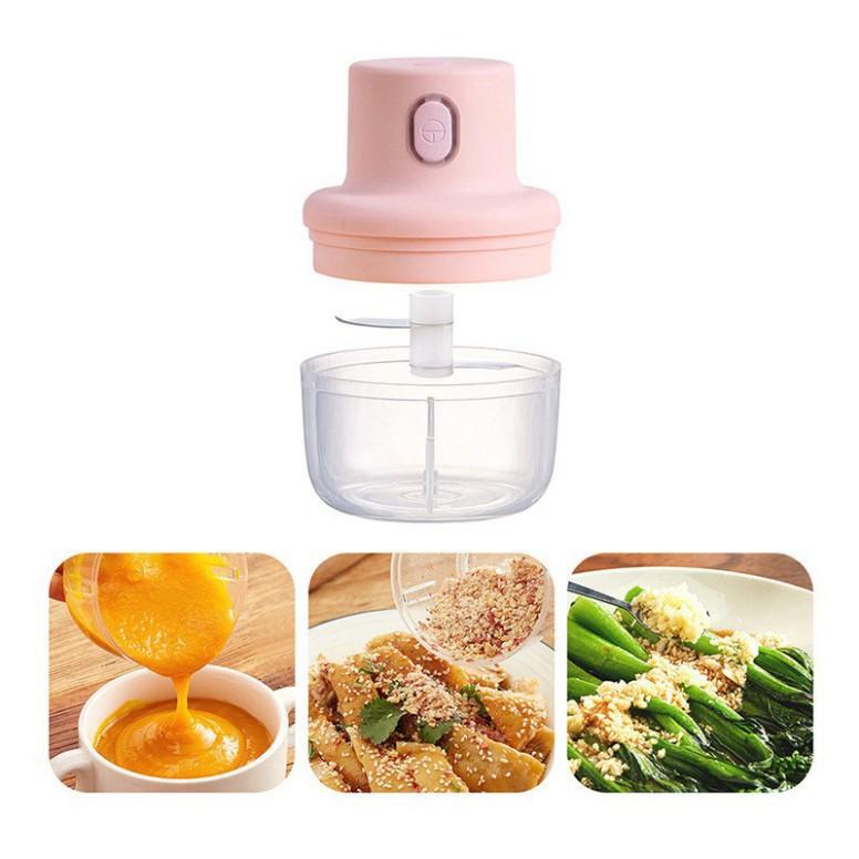 Máy Xay Tỏi, Ớt, Hành Mini Tự Động Đa Năng Tiện Dụng, Máy Say Tỏi Dung Tích 250ml