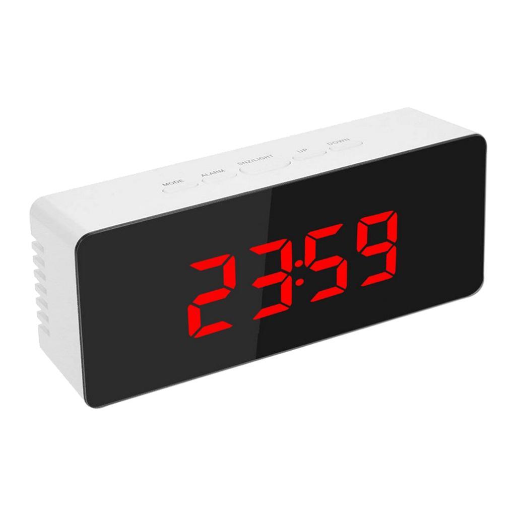 Surface Alarm Clock Led Display Desktop Clocks for Adults Bedroom Red
