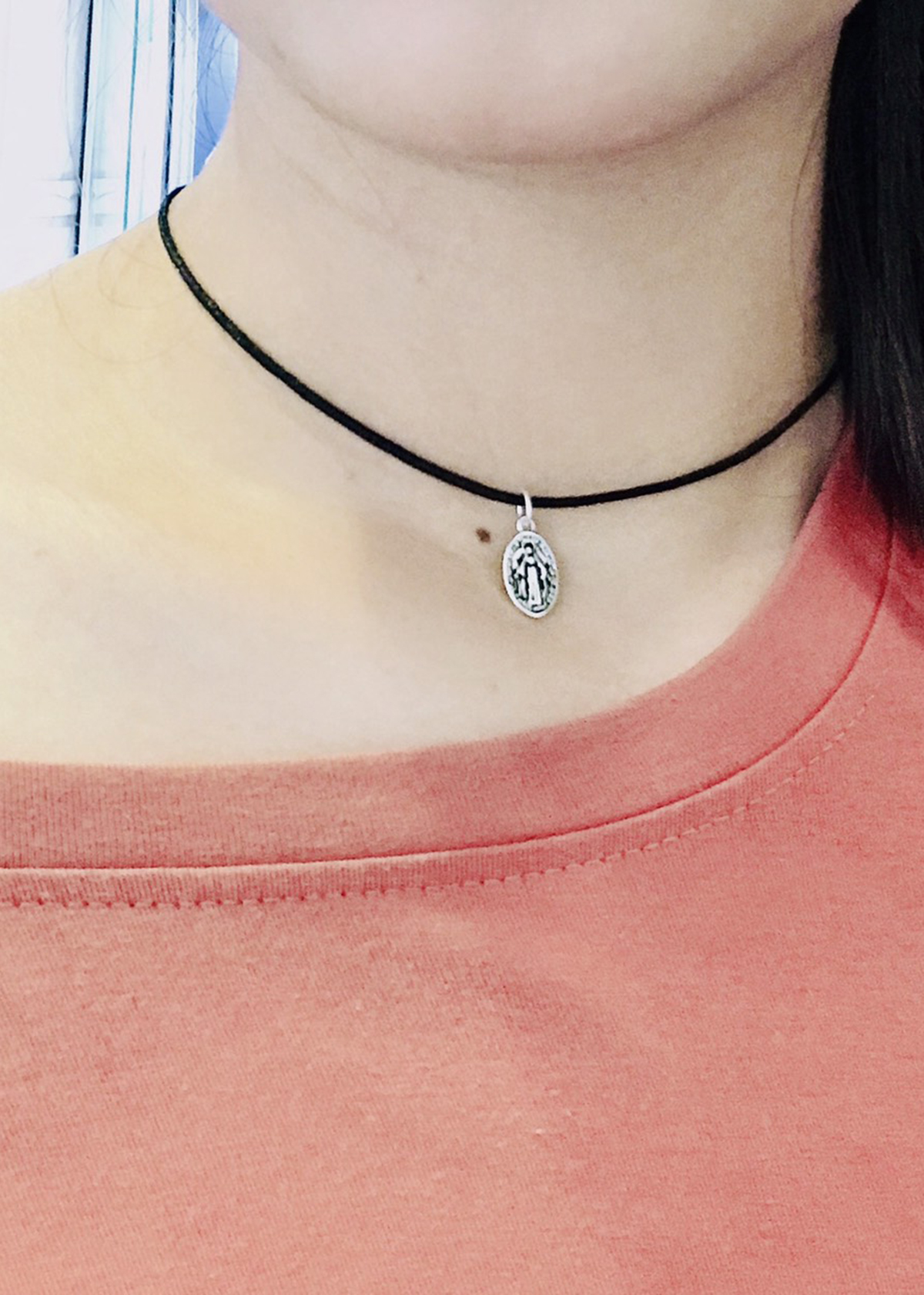 Dây chuyền mặt bạc hình đức mẹ maria - Ngọc Quý Gemstones