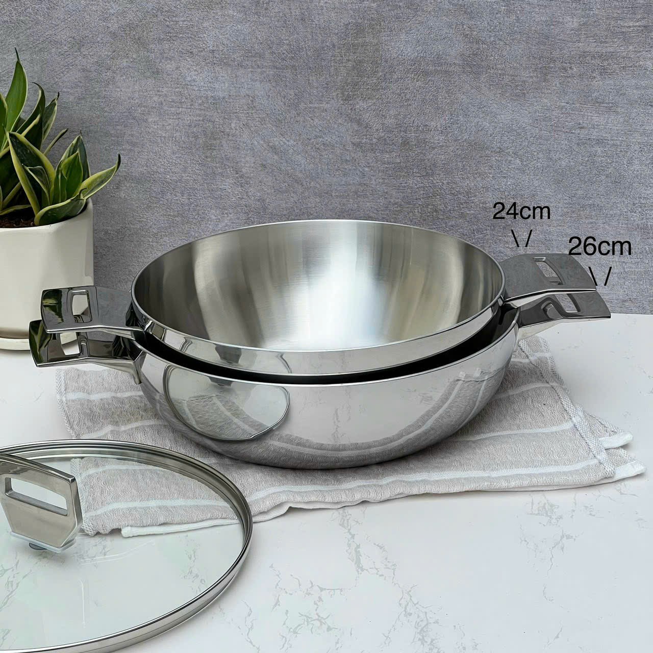 Chảo đúc inox Kaiyo dày 2.5mm - Thương hiệu Nhật Bản