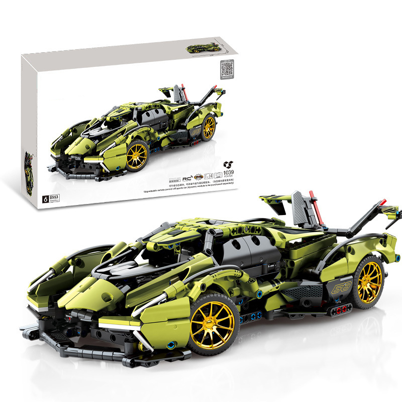 Đồ Chơi Lắp Ráp Mô Hình Siêu Xe Thể Thao Lambo V12 Vision GT 8553 Điều Khiển Từ Xa Với 1039 Mảnh Ghép